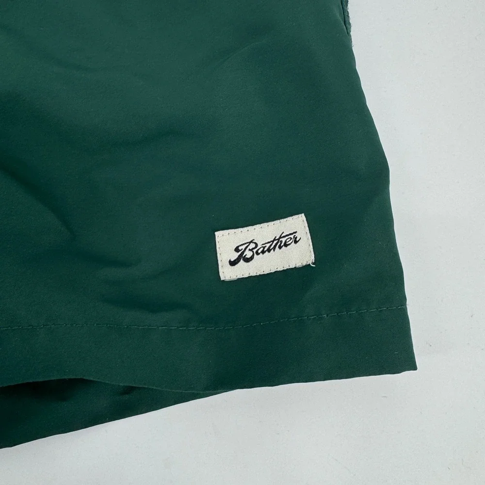 Bather Mens Forest Green Recycled Swim Trunks XXL Mesh Lined Board Shorts